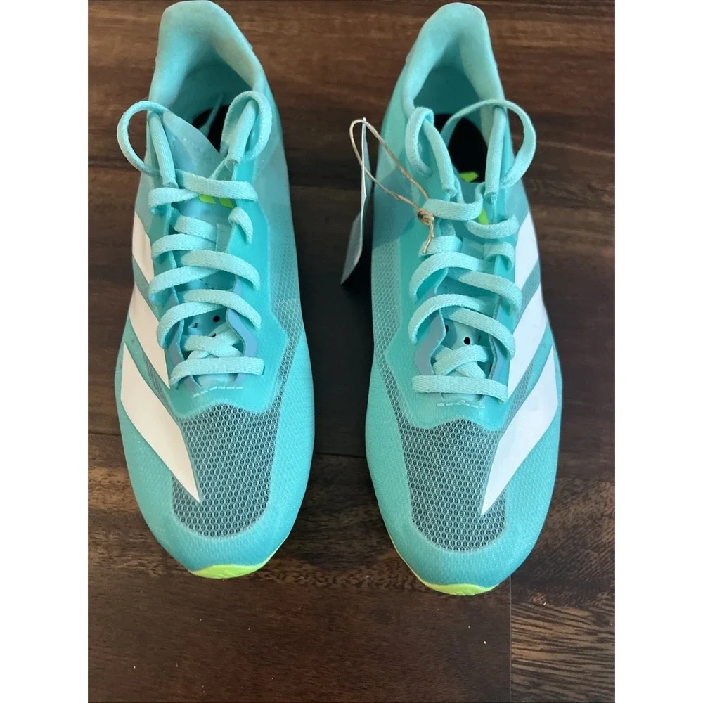 New Adidas Adizero Sprintstar Track Spike Mens Size 7 Blue Green Neon